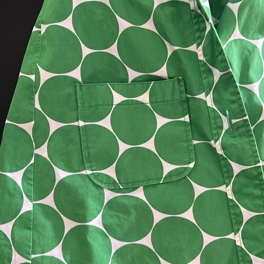 Mini Boden Green Polka Dot Raincoat with Pink Lining - Picture 4 of 5